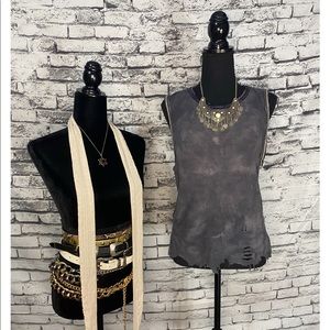 Xs “extra small” Free People blue/light blue tie dye tank top.